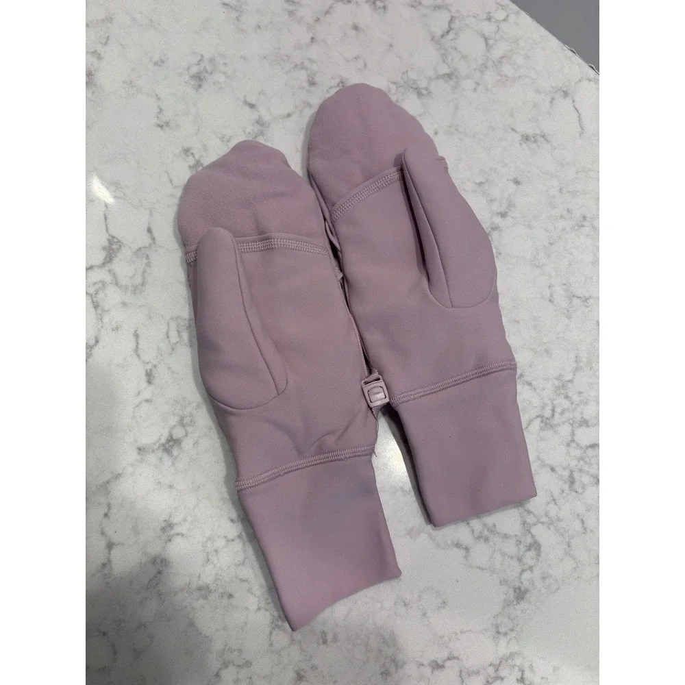 Lululemon Down For It All Mittens Purple Quilted Puffer‎ Gloves XS S Lavender